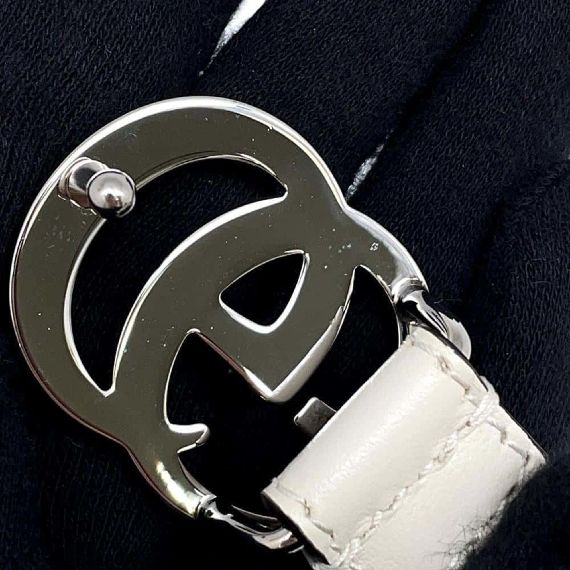 Gucci Belt GG Marmont Leather Size 120 409417 GUCCI Double G White