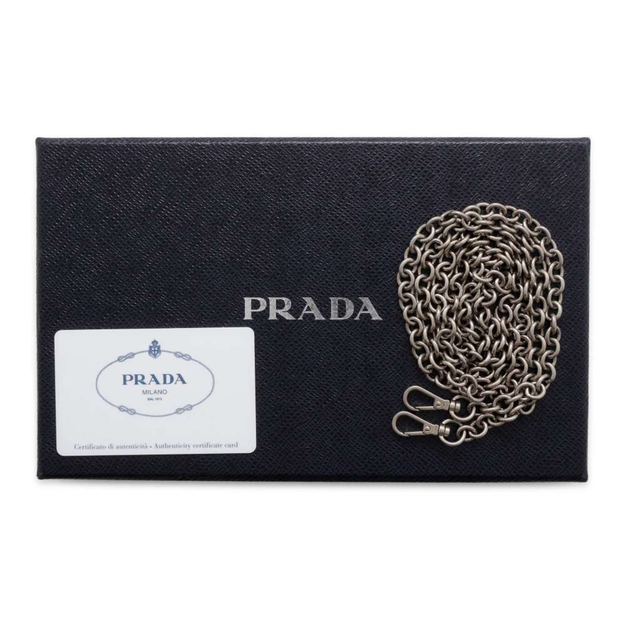 Prada Shoulder Bag Saffiano 1DH010 PRADA Wallet Purse Black