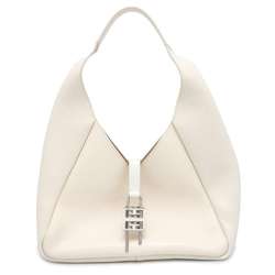 Givenchy Shoulder Bag G-Lock Leather Embossed GIVENCHY White