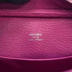 Hermes Handbag Plume 2 Rose Purple Chevre Mysore C Stamp 2way Shoulder