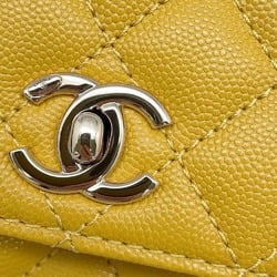 Chanel handbag, matelasse, coco mark, handle, caviar skin, A92990, CHANEL 2way shoulder bag