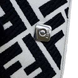 Fendi Bag Charm Nano Baguette Canvas 7AS045 FENDI 2way Shoulder Black White