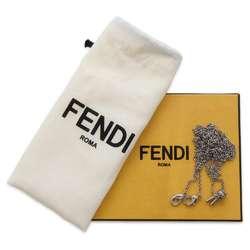 Fendi Bag Charm Nano Baguette Canvas 7AS045 FENDI 2way Shoulder Black White