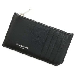 Saint Laurent Wallet/Coin Case 5 Fragment Zip Pouch 458589 Coin Purse Business Card Case/Card Black