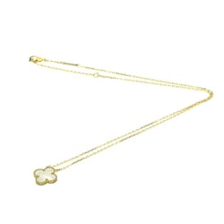 Van Cleef & Arpels Vintage Alhambra VCARA45900 Yellow Gold (18K) Shell Men,Women Fashion Pendant Necklace (Gold)