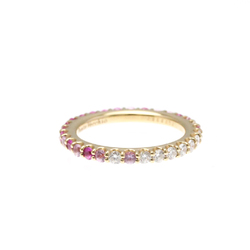 Ponte Vecchio Pink Gold (18K) Fashion Diamond,Sapphire Band Ring Pink Gold