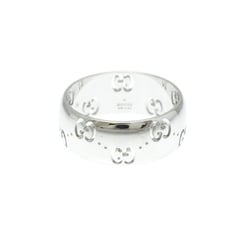 Gucci Icon White Gold (18K) Casual No Stone Band Ring Silver