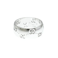 Gucci Icon White Gold (18K) Casual No Stone Band Ring Silver