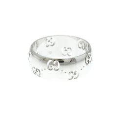 Gucci Icon White Gold (18K) Casual No Stone Band Ring Silver