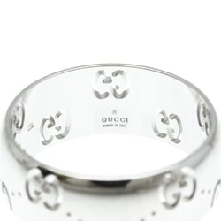 Gucci Icon White Gold (18K) Casual No Stone Band Ring Silver