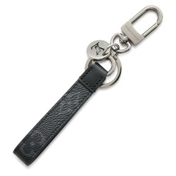 Louis Vuitton Keyring Monogram Eclipse Portecle Dragonne M61950 Keychain Black