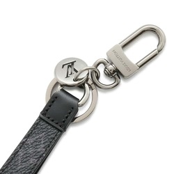 Louis Vuitton Keyring Monogram Eclipse Portecle Dragonne M61950 Keychain Black