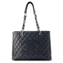 Chanel Chain Tote Bag Coco Mark Matelasse GST A50995 CHANEL Shoulder Black