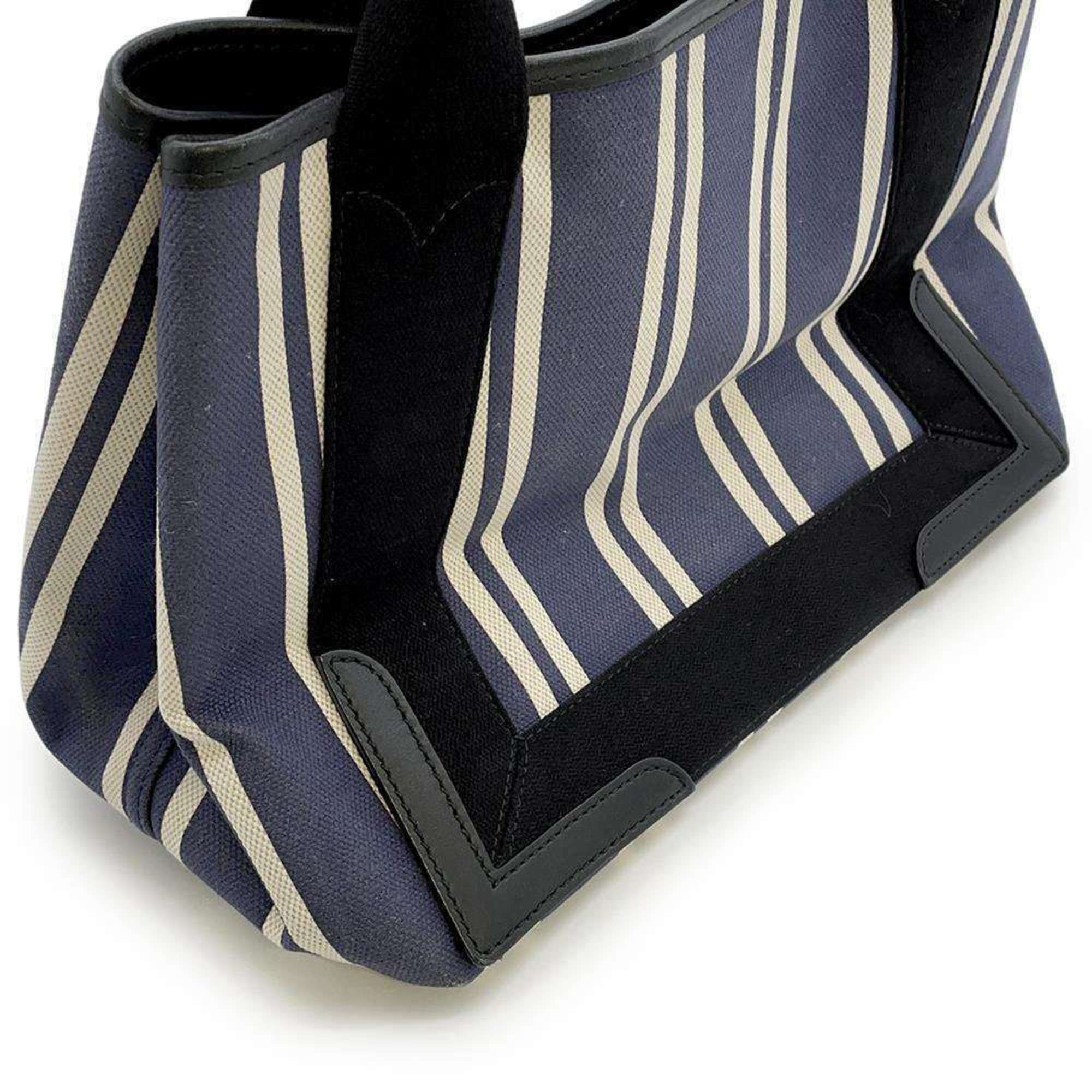 Balenciaga Tote Bag Navy Cabas S 339933 BALENCIAGA Small Size Stripe