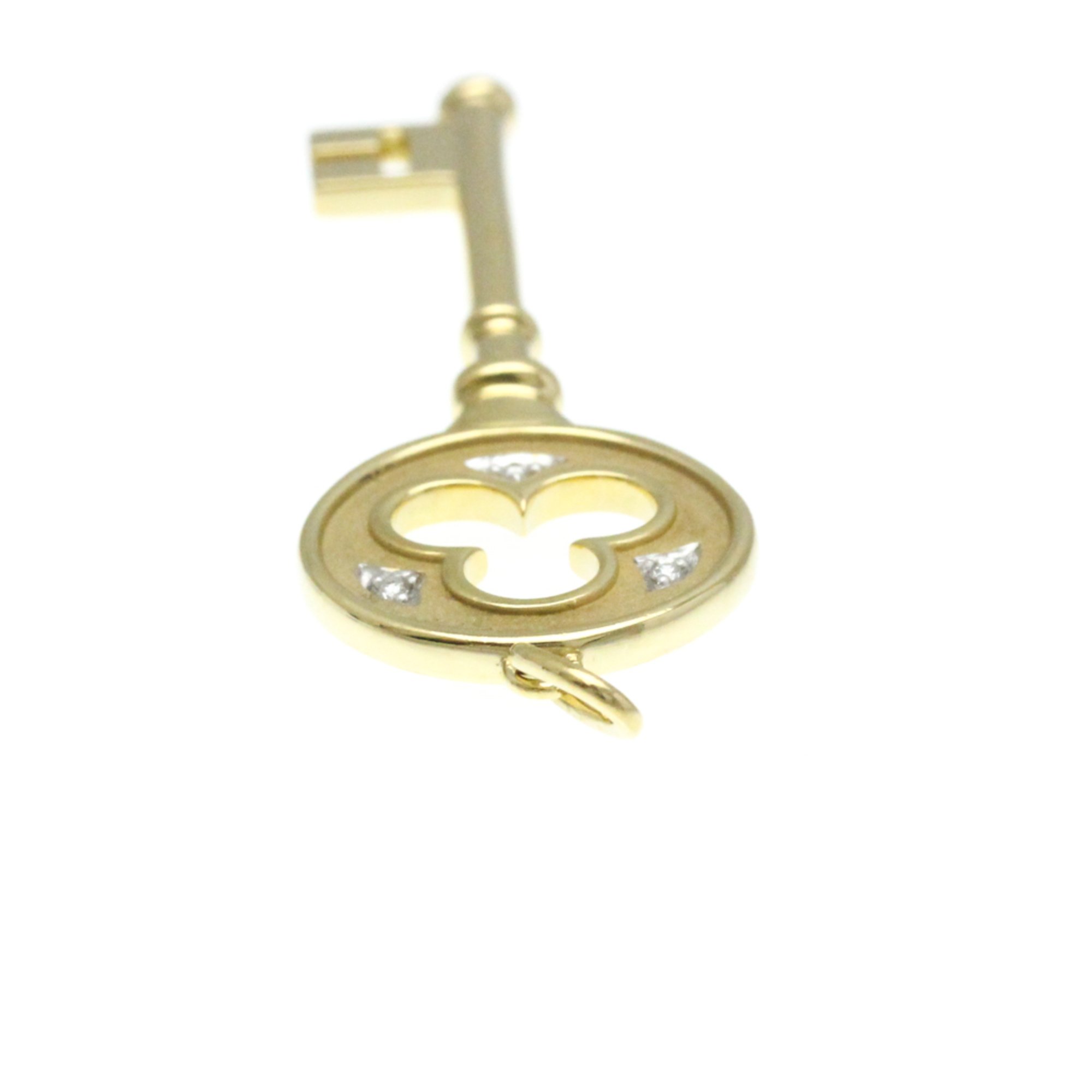 Tiffany Clover Key Yellow Gold (18K) Diamond Men,Women Casual Pendant Necklace (Gold)