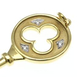 Tiffany Clover Key Yellow Gold (18K) Diamond Men,Women Casual Pendant Necklace (Gold)