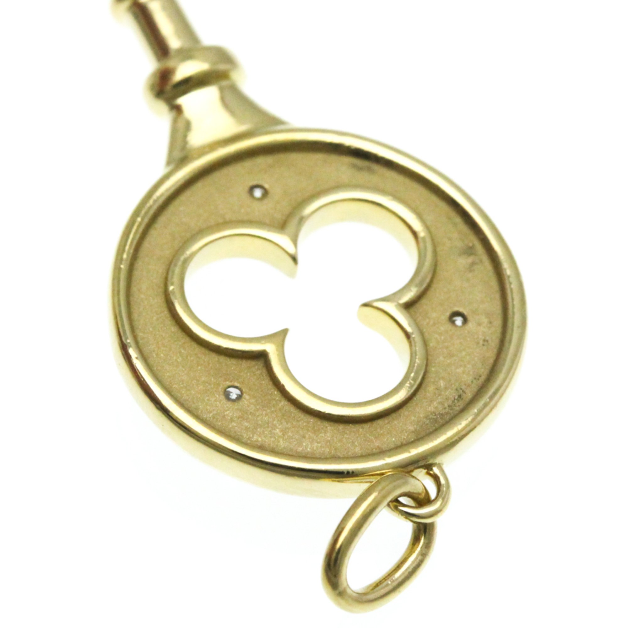 Tiffany Clover Key Yellow Gold (18K) Diamond Men,Women Casual Pendant Necklace (Gold)