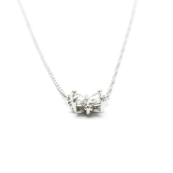 Tiffany Victoria Cluster Necklace Platinum Diamond Men,Women Fashion Pendant Necklace (Silver)