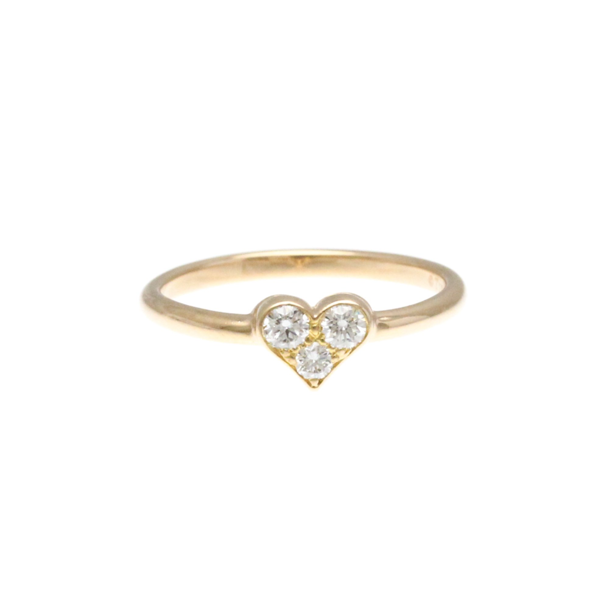 Tiffany Sentimental Heart Pink Gold (18K) Fashion Diamond Band Ring Pink Gold