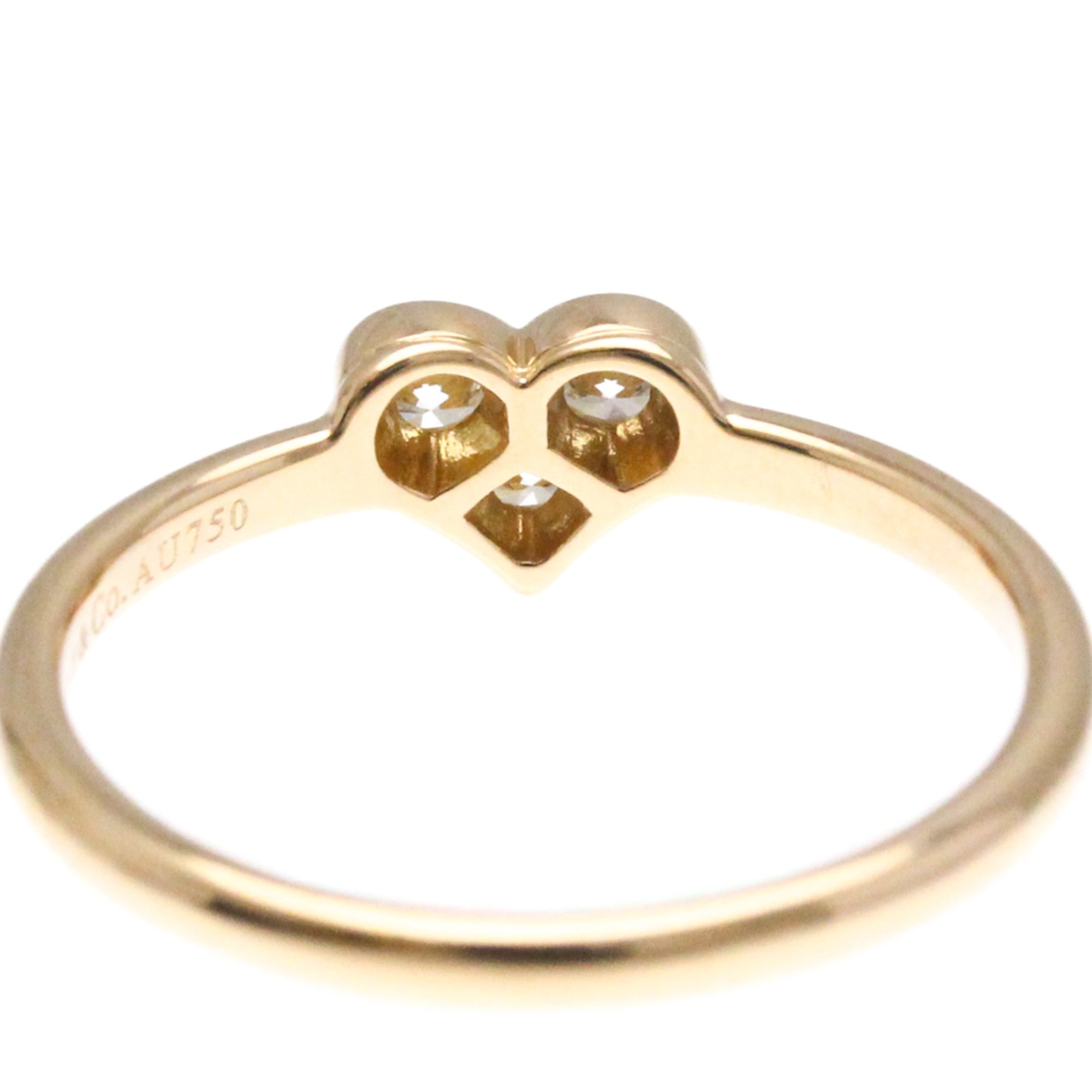 Tiffany Sentimental Heart Pink Gold (18K) Fashion Diamond Band Ring Pink Gold