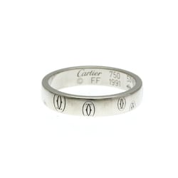 Cartier Happy Birthday White Gold (18K) Fashion No Stone Band Ring Silver