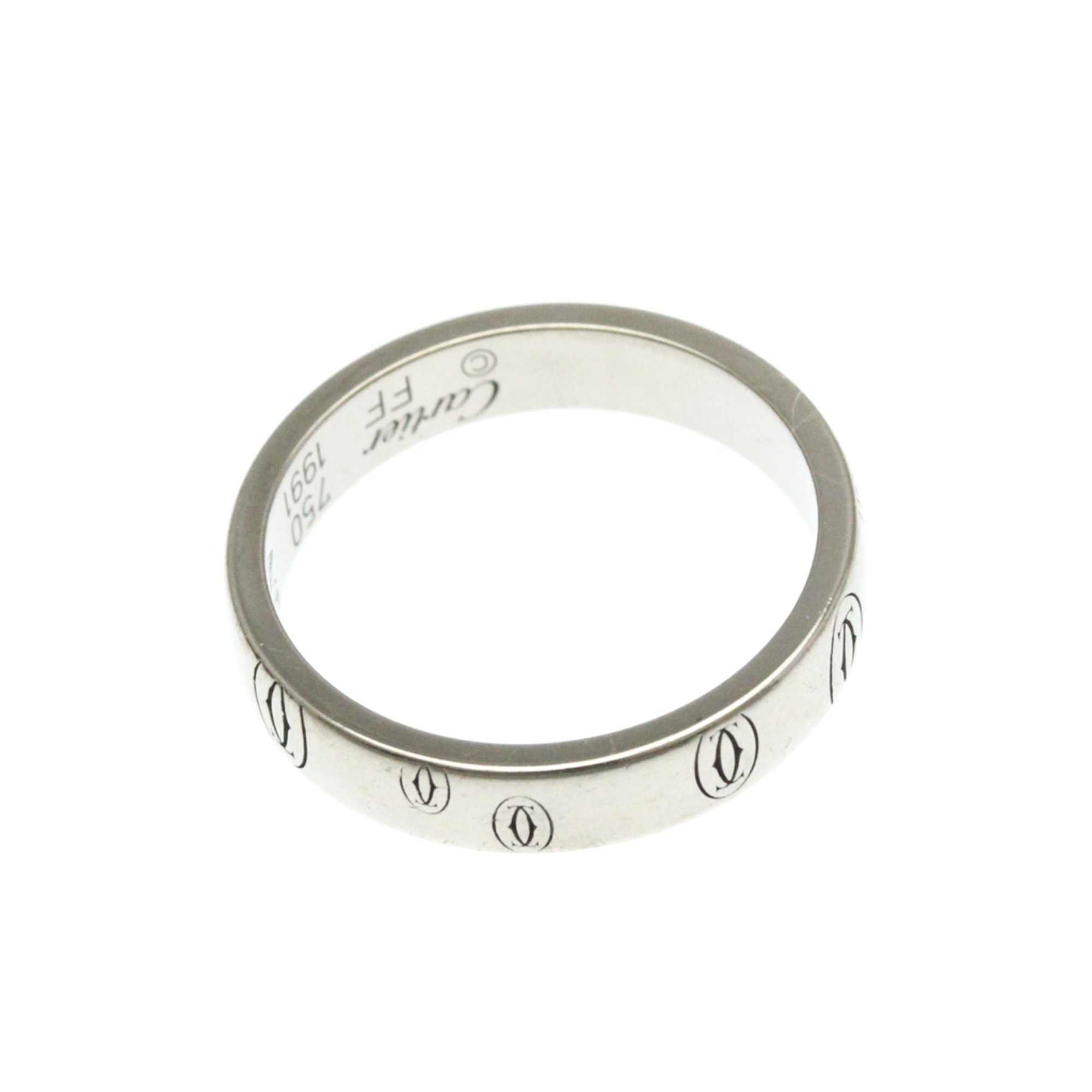 Cartier Happy Birthday White Gold (18K) Fashion No Stone Band Ring Silver