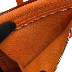 Hermes Long Wallet Bearn Soufflet Orange Chevre Mysore □ O Stamp HERMES