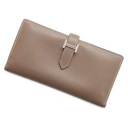 Hermes Long Wallet Bearn Soufflet Etoupe Epson A Stamp HERMES