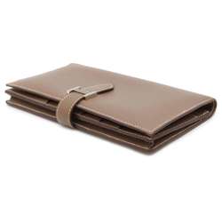 Hermes Long Wallet Bearn Soufflet Etoupe Epson A Stamp HERMES