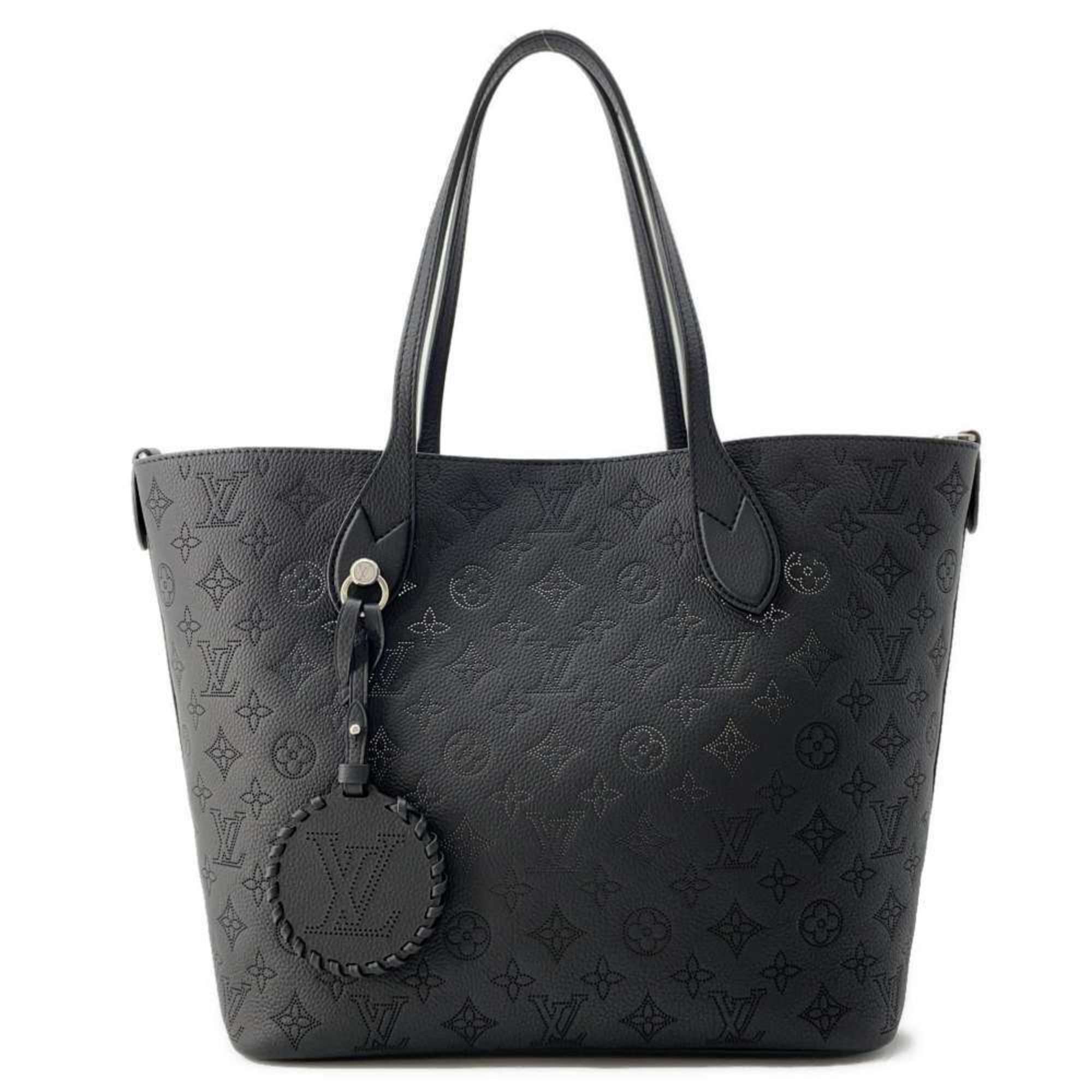 Louis Vuitton Tote Bag Monogram Mahina Blossom MM M21851 LOUIS VUITTON Black