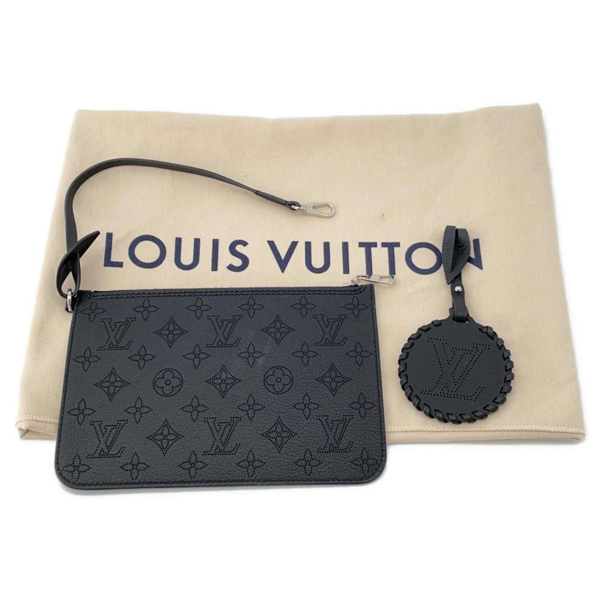 Louis Vuitton Tote Bag Monogram Mahina Blossom MM M21851 LOUIS VUITTON Black