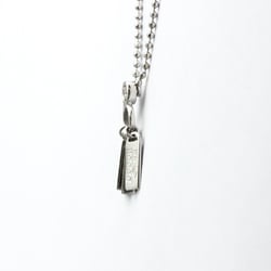 Gucci Logo Plate Diamond Necklace White Gold (18K) Diamond Men,Women Fashion Pendant Necklace (Silver)