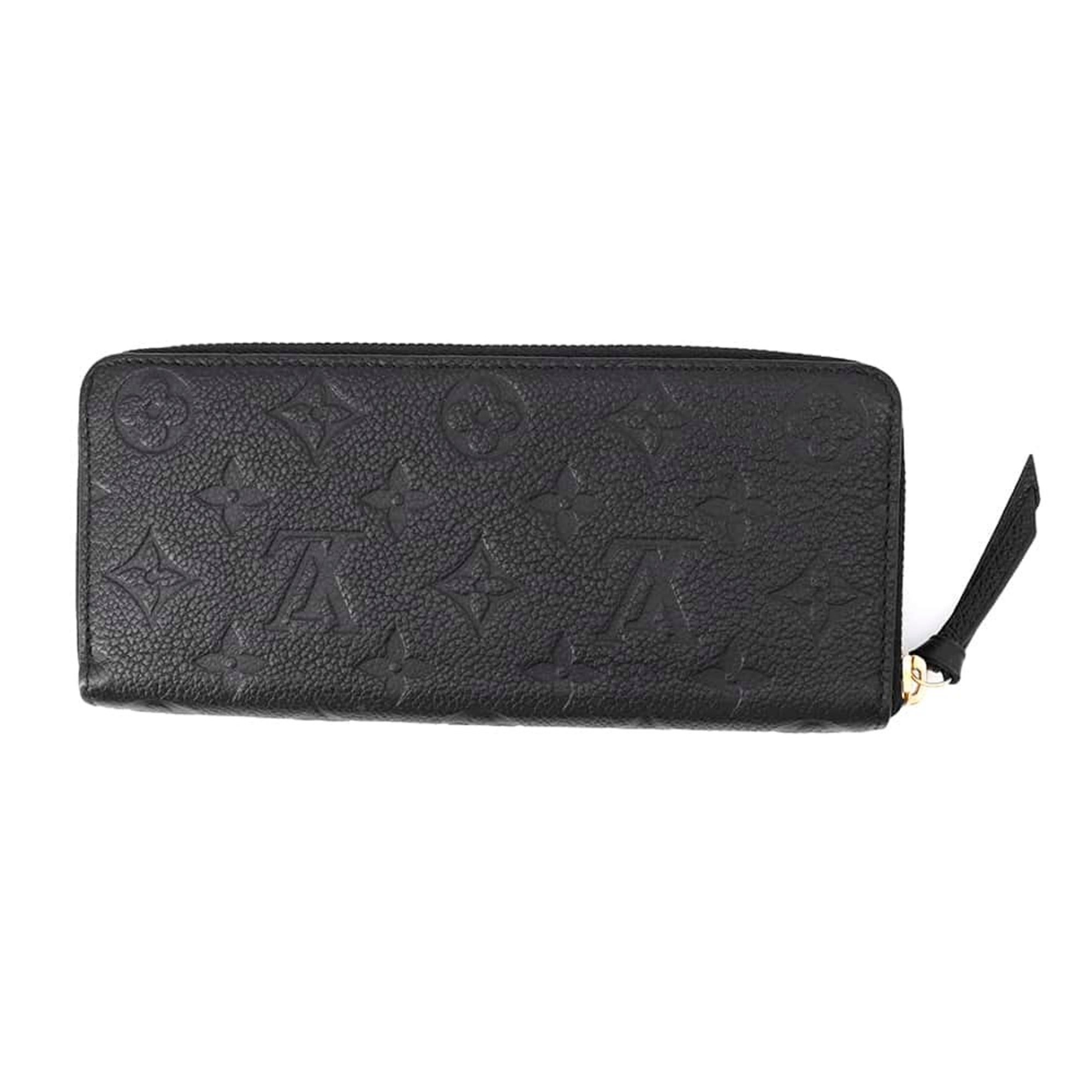 Louis Vuitton Long Wallet Monogram Empreinte Portefeuille Clemence M60171 LOUIS VUITTON Black