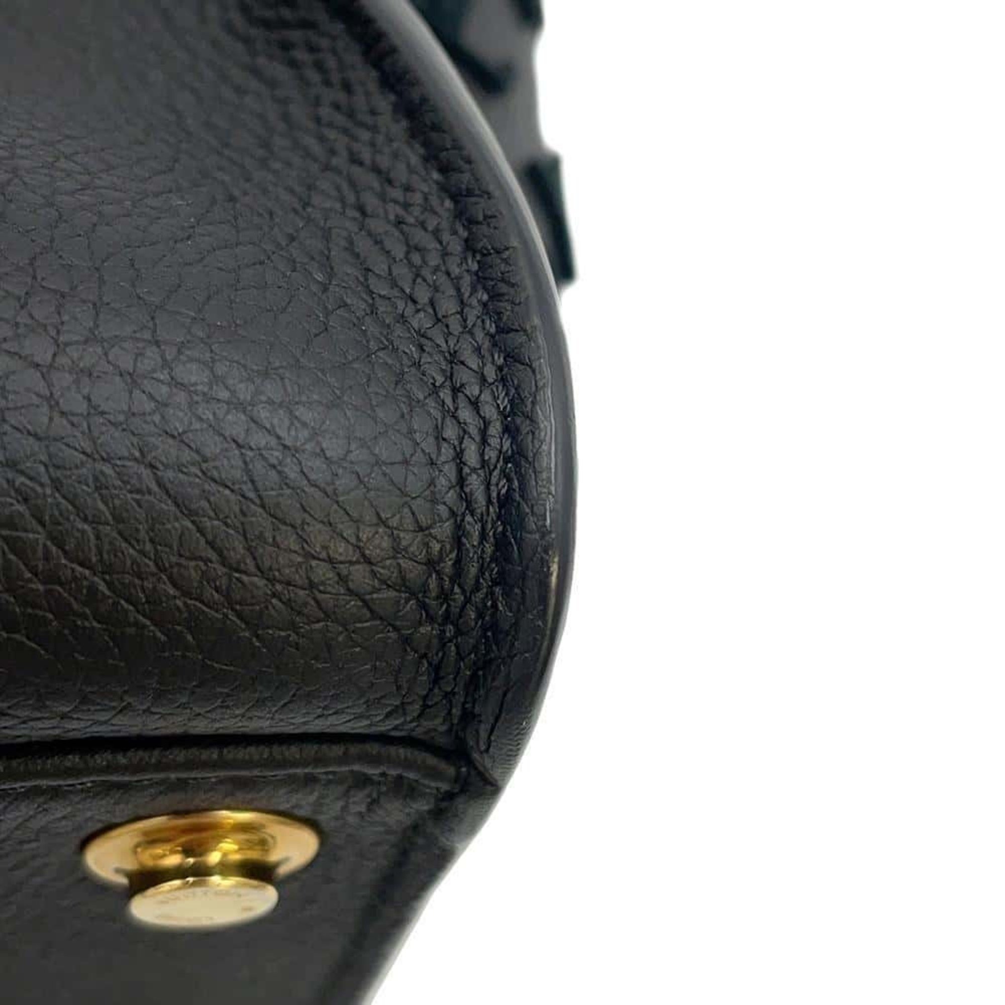 Louis Vuitton Handbag Monogram Tufted Calf Leather On My Side MM M53825 2way Bag Black