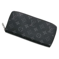 Louis Vuitton Long Wallet Monogram Eclipse Zipper Horizontal M11611 Black