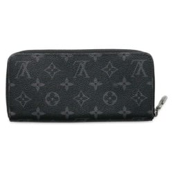 Louis Vuitton Long Wallet Monogram Eclipse Zipper Horizontal M11611 Black