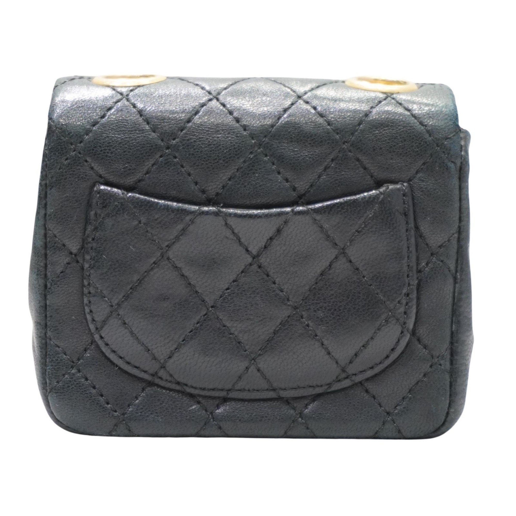 CHANEL Matelasse Charm Black (G metal fittings) Lambskin E138 Women's Item Boyfriend