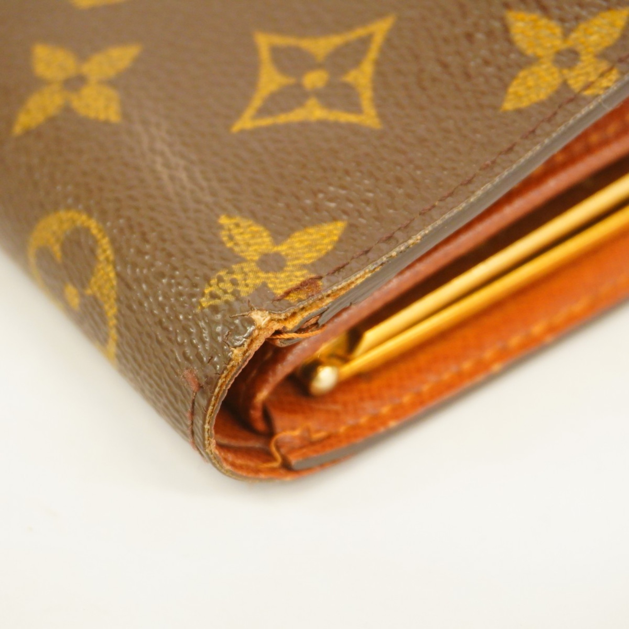 Louis Vuitton Wallet Monogram Porte Monnaie Biennois M61663 Brown Ladies