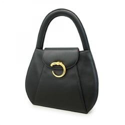 Cartier handbag panthere leather black ladies