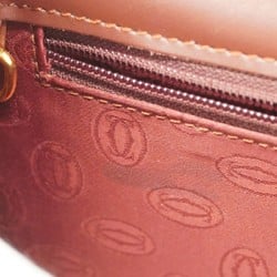 Cartier Clutch Bag Must Leather Bordeaux Men's