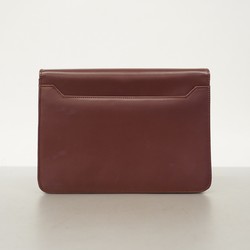 Cartier Clutch Bag Must Leather Bordeaux Men's