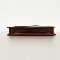 Cartier Clutch Bag Must Leather Bordeaux Men's