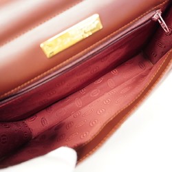 Cartier Clutch Bag Must Leather Bordeaux Men's