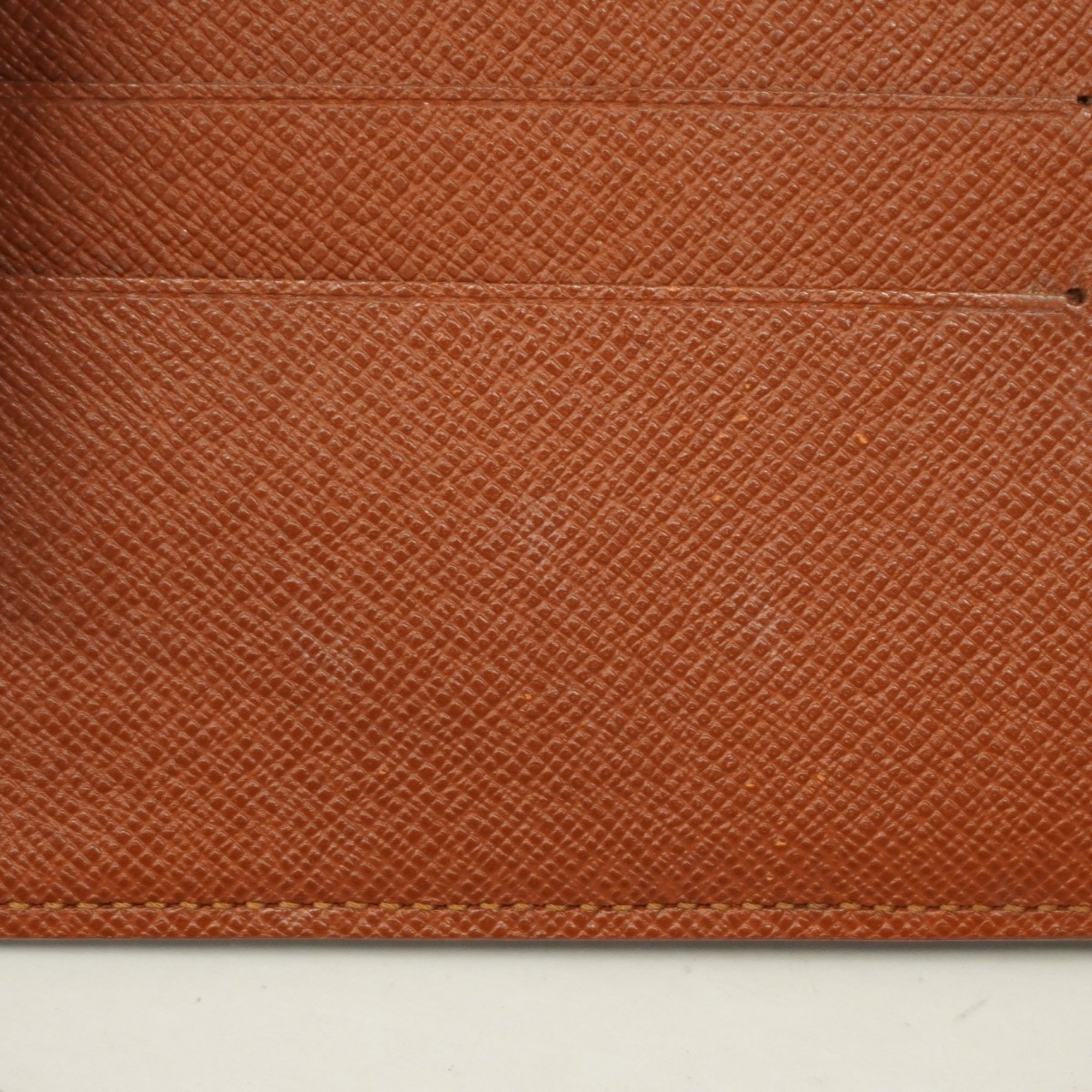 Louis Vuitton Tri-fold Long Wallet Monogram Porte Tresor International M61215 Brown Men's Women's