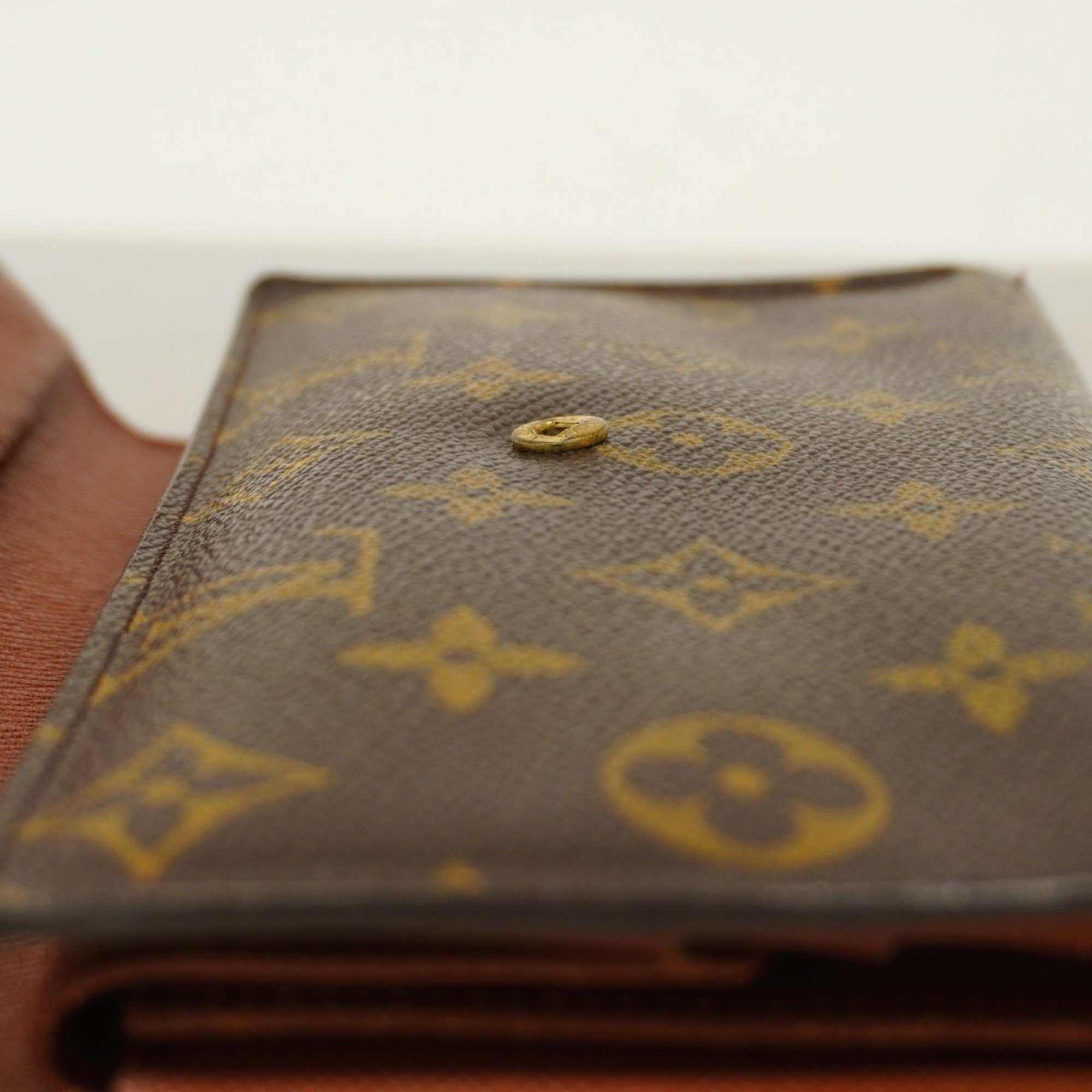 Louis Vuitton Tri-fold Long Wallet Monogram Porte Tresor International M61215 Brown Men's Women's