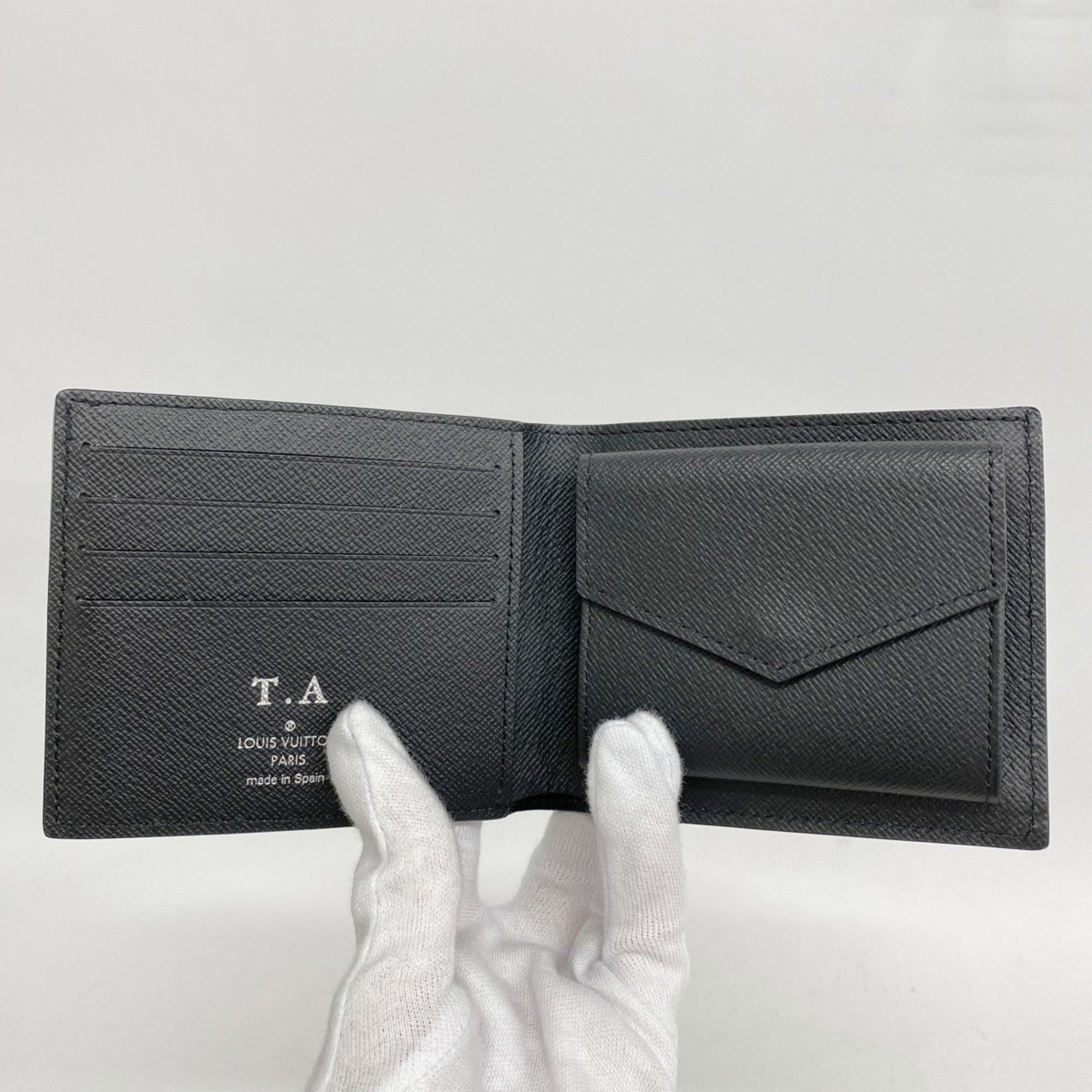 Louis Vuitton Wallet Epi Portefeuille Marco NM M62289 Noir Men's