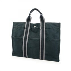 Hermes Tote Bag Foult MM Canvas Black Men's Women's