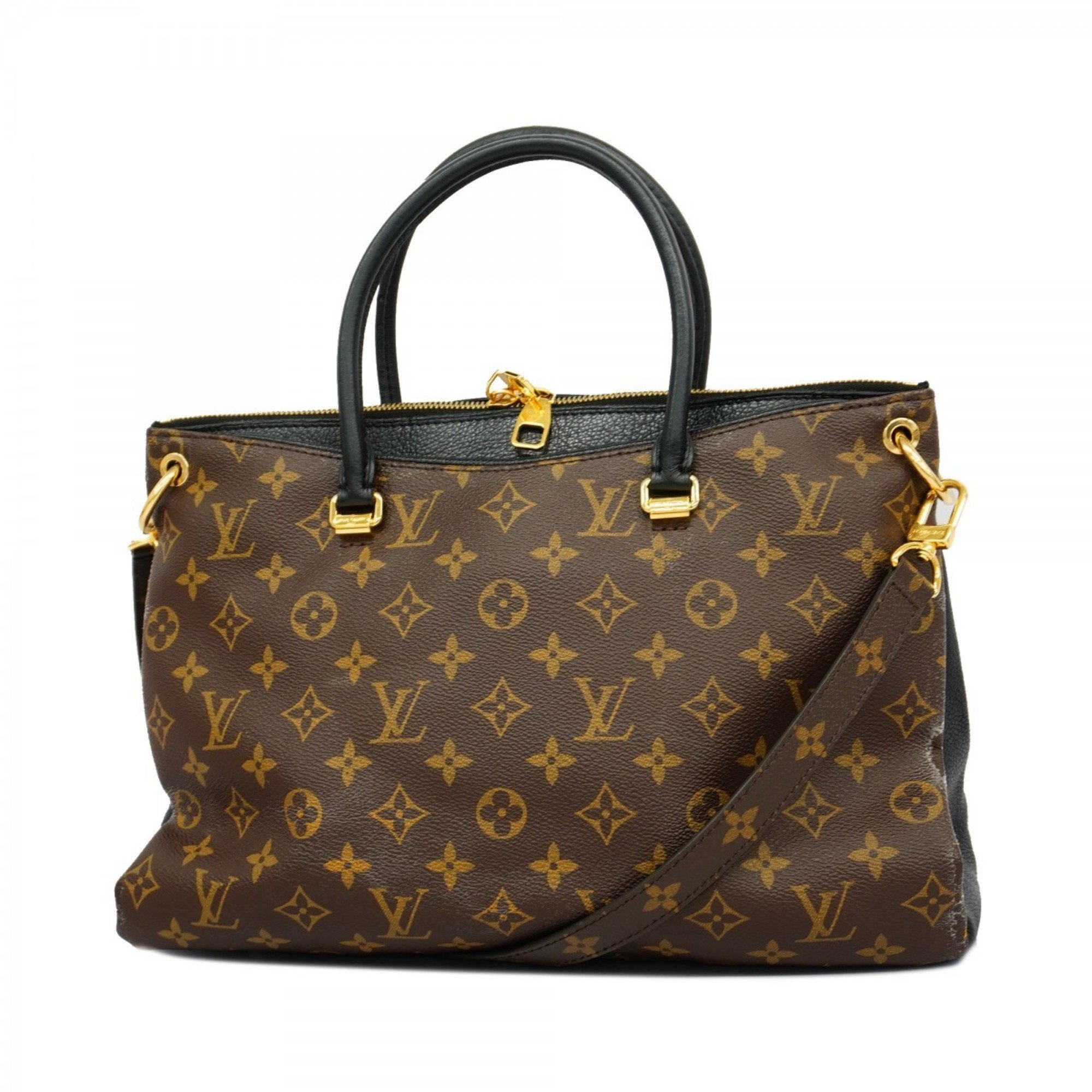 Louis Vuitton Handbag Monogram Pallas MM M42756 Brown Noir Ladies