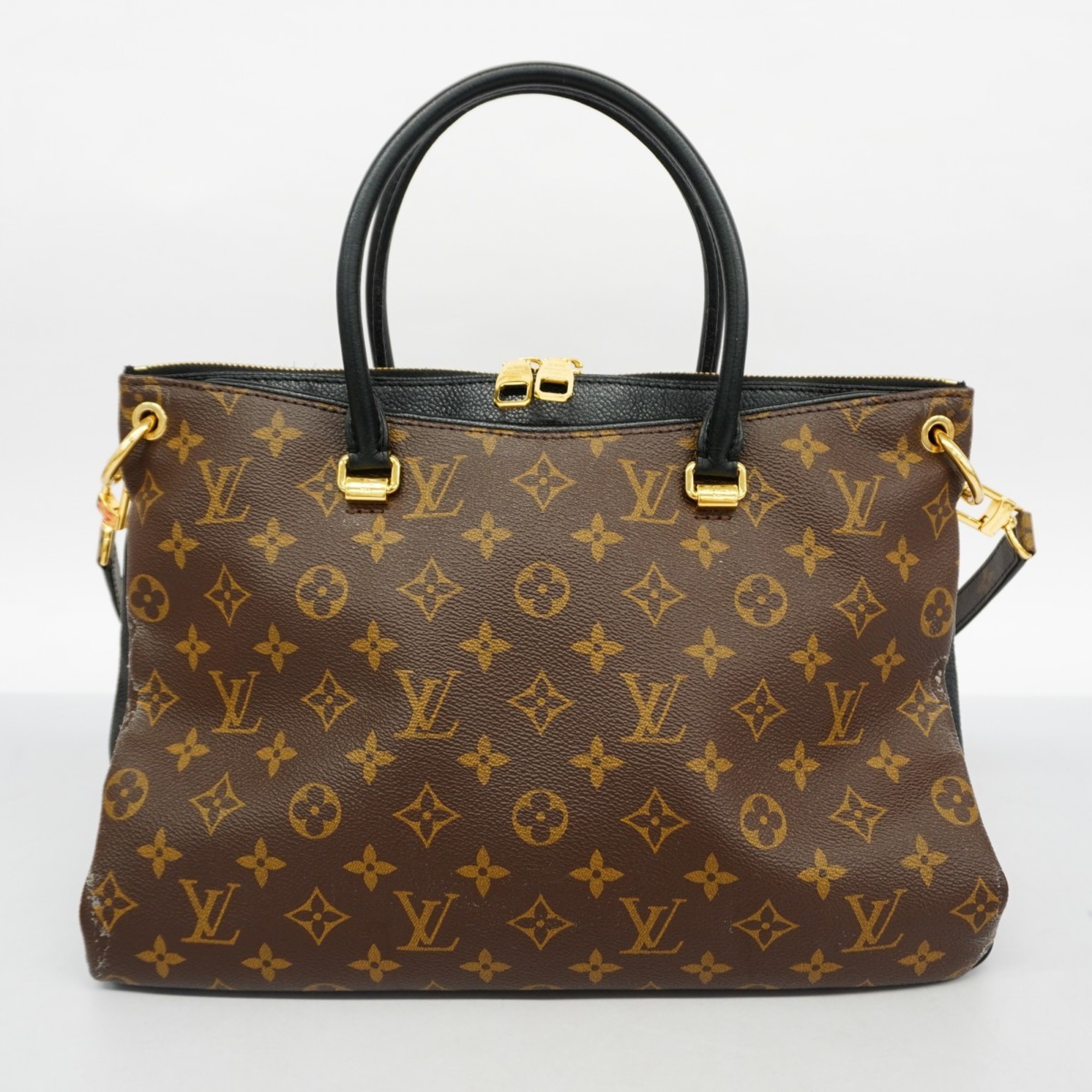 Louis Vuitton Handbag Monogram Pallas MM M42756 Brown Noir Ladies