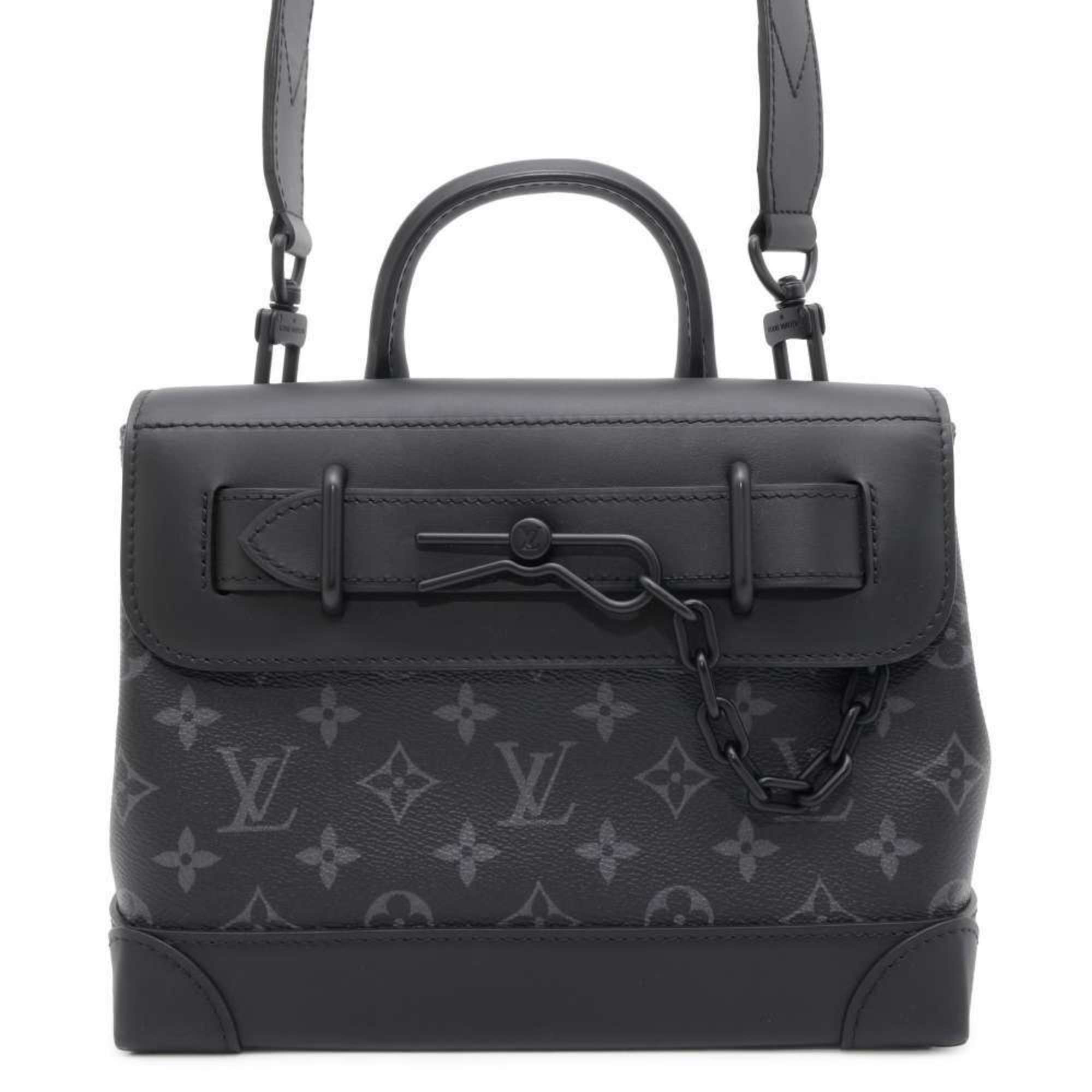 Louis Vuitton Handbag Monogram Eclipse Steamer PM M46953 2way Shoulder Bag Black